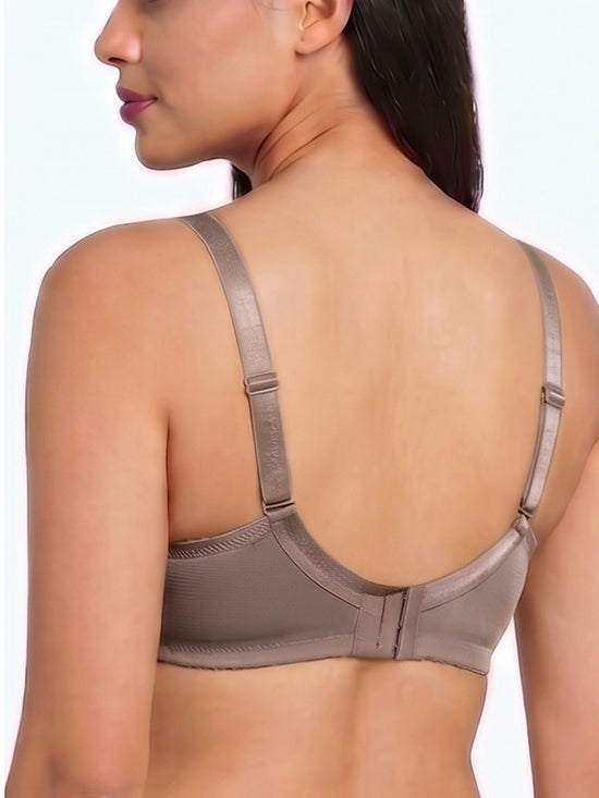 Floral Lace Full Coverage Bra – Dark Grey