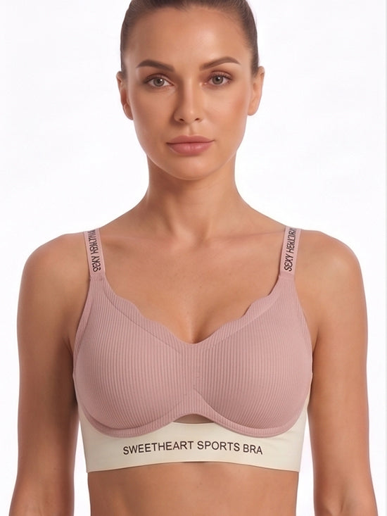 Seamless Padded Comfort Bra – Pink