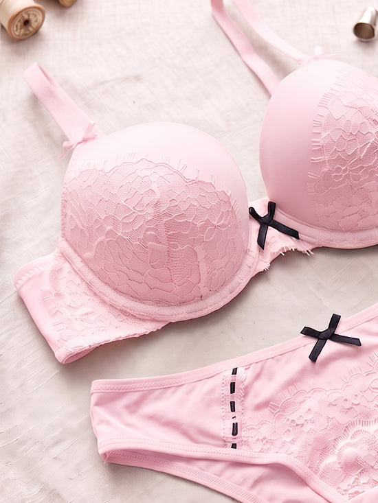 Victoria's Secret Padded Bra & Panty Set – Baby Pink