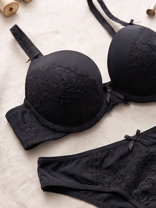 Victoria's Secret Padded Bra & Panty Set – Black
