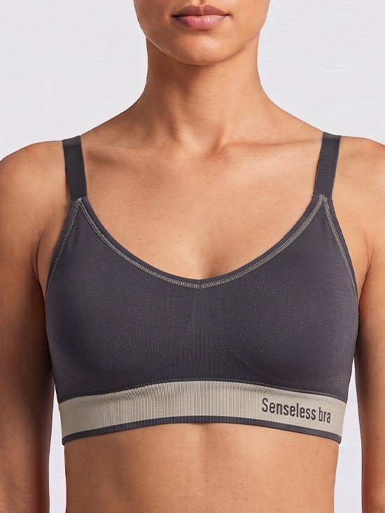 Seamless Comfort Wire-Free Bra – Black