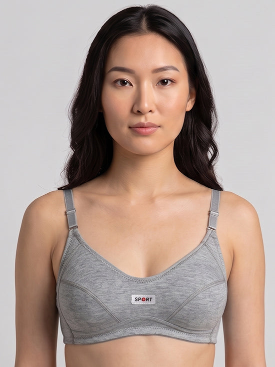 Padded Comfort Sports Bra – Grey