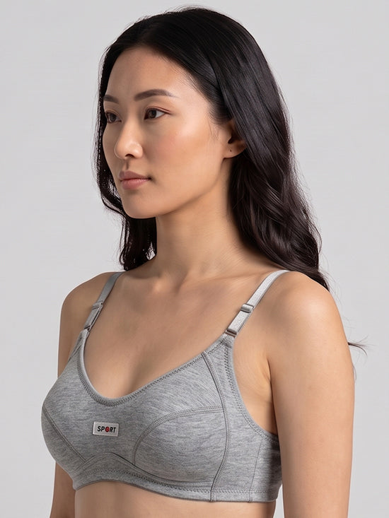 Padded Comfort Sports Bra – Grey