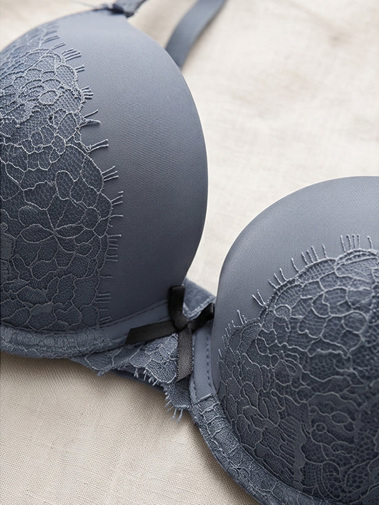 Victoria's Secret Padded Bra & Panty Set – Slate Blue