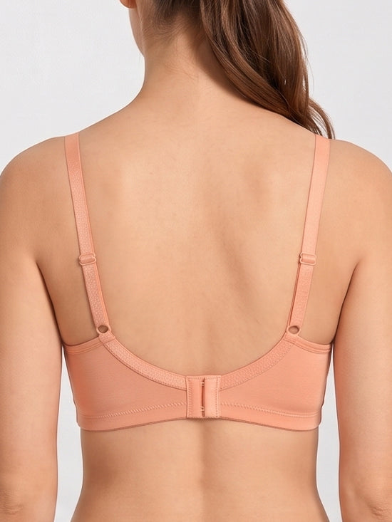 Classic Support Full Coverage Bra – Peach - Lingerie Royal