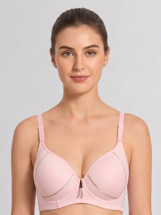 Classic Support Full Coverage Bra – Pink - Lingerie Royal
