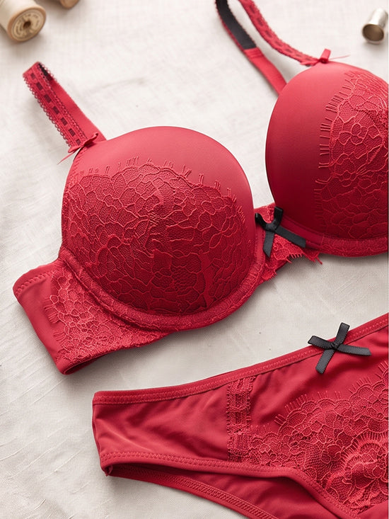 Victoria's Secret Padded Bra & Panty Set – Red