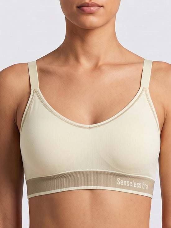 Seamless Comfort Wire-Free Bra – Cream